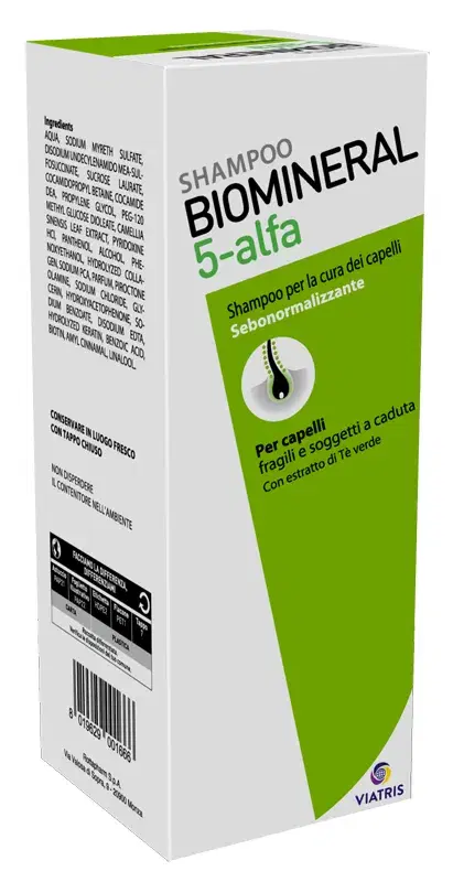 Biomineral 5-Alfa Shampoo Trattante Sebonormalizzante Capelli Grassi 200 ml