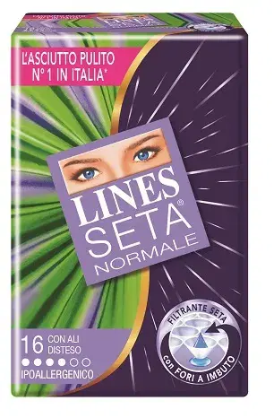 Lines Seta Assorbenti Normali Con Ali 16 Pezzi
