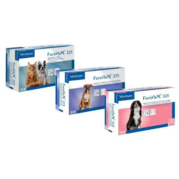 Virbac Fortiflex 225 Integratore Cartilagine Cani e Gatti 30 Compresse Appetibil
