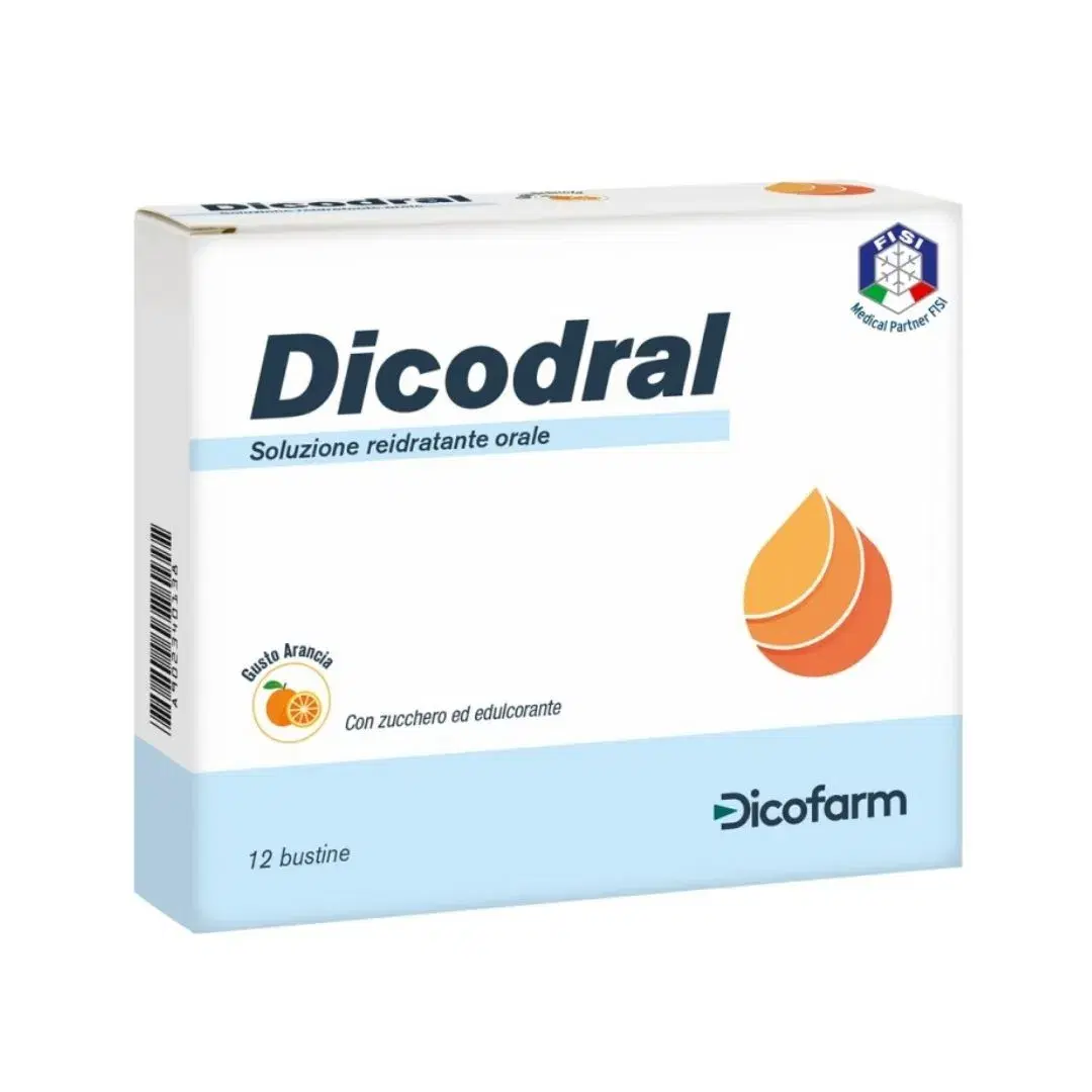 Dicofarm Dicodral Soluzione Reidratante Orale Gusto Arancia 12 Bustine