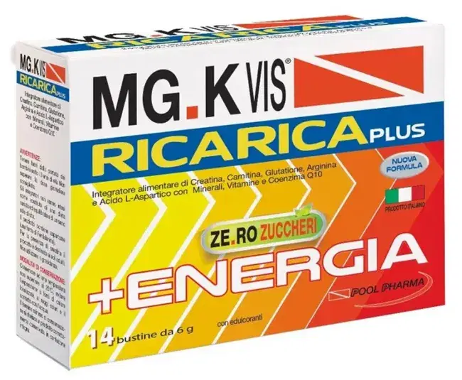 MGK VIS Linea Benessere ed Energia Ricarica Plus Integratore 14 Buste Arancia