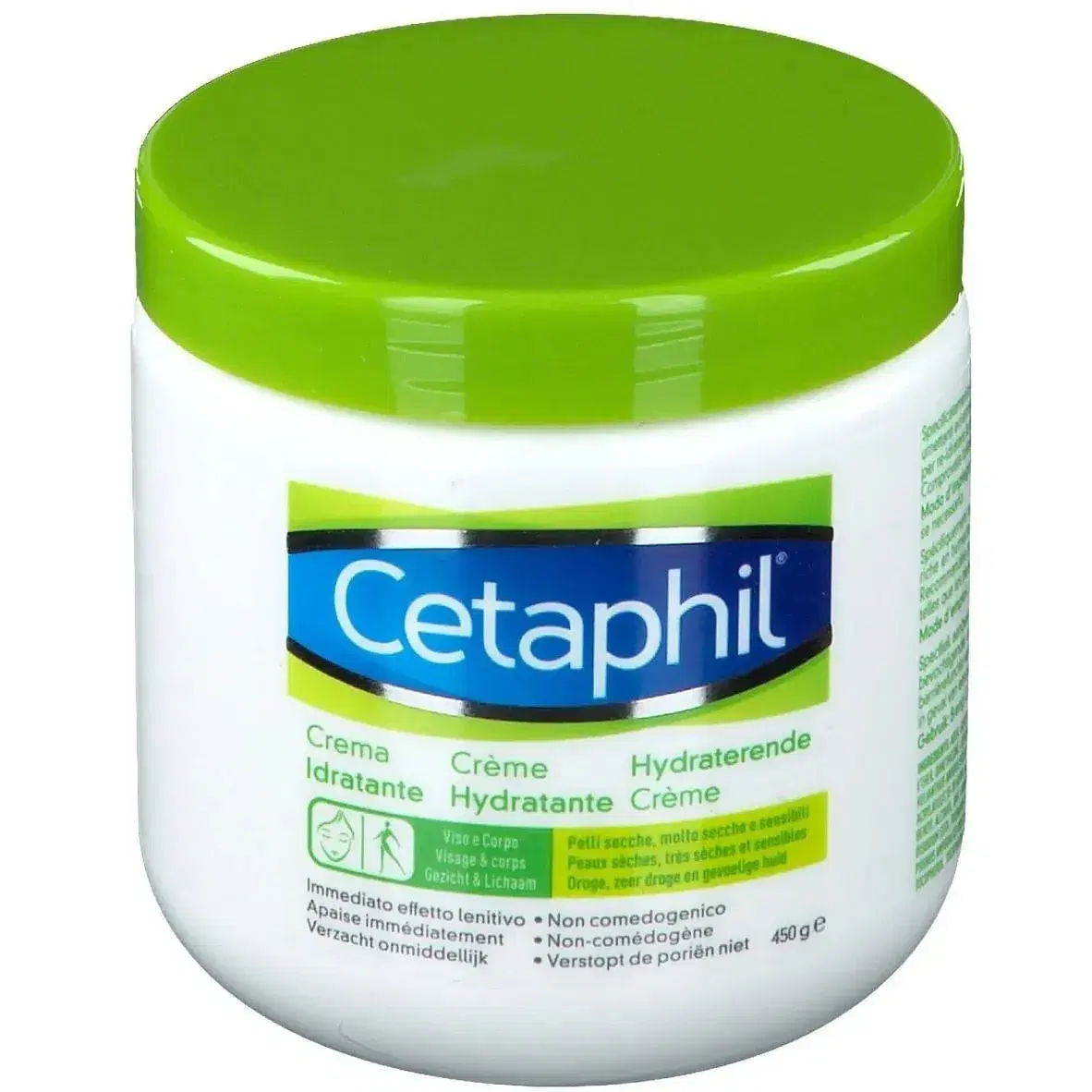 Cetaphil Crema Idratante per Pelli Secche e Sensibili ad Azione Lenitiva 450 g