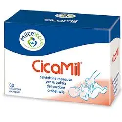Milte Italia Linea Igiene del Neonato CicaMil 30 Salviettine Cordone Ombelicale