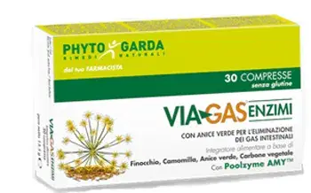 Phyto Garda Linea Intestino Sano Via Gas Enzimi Integratore 30 Compresse