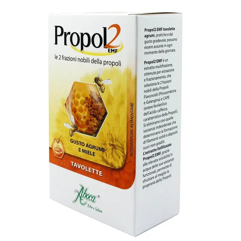Aboca Integratori Linea Benessere Gola Propol2 EMF Adulti 30 Tavolette Agrumi