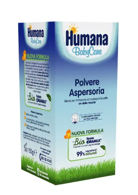 Humana Baby Polvere Aspersoria Lenitiva Rinfrescante Assorbente 150g