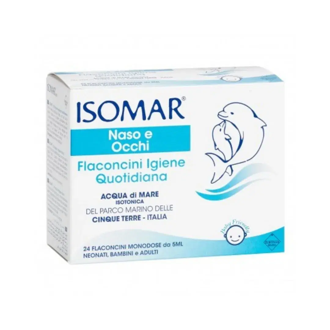 Isomar Naso e Occhi Soluzione Isotonica di Acqua di Mare 24 Flaconcini da 5 ml
