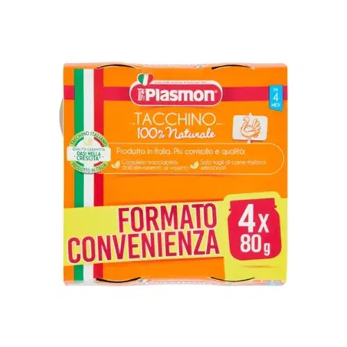 Plasmon Omogeneizzato Tacchino 4M+ 4x80g