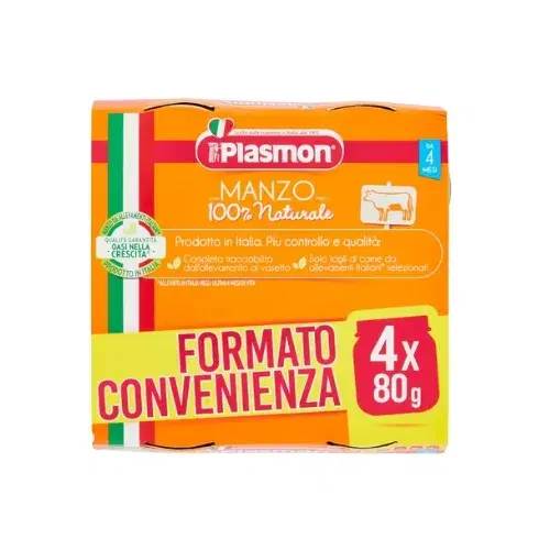 Plasmon Omogeneizzato Manzo 4M+ 4x80g