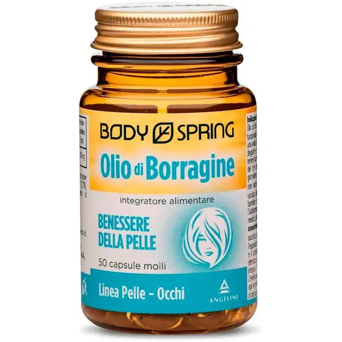 Body Spring Olio di Borragine Integratore Benessere della Pelle 50 Capsule
