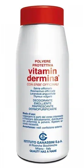 Vitamindermina Polvere Protettiva con Erbe Officinali Deodorante Emolliente 100g