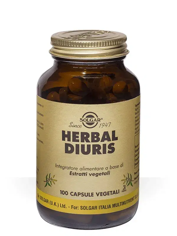 Solgar Herbal Diuris Integratore Alimentare 100 Capsule Vegetali