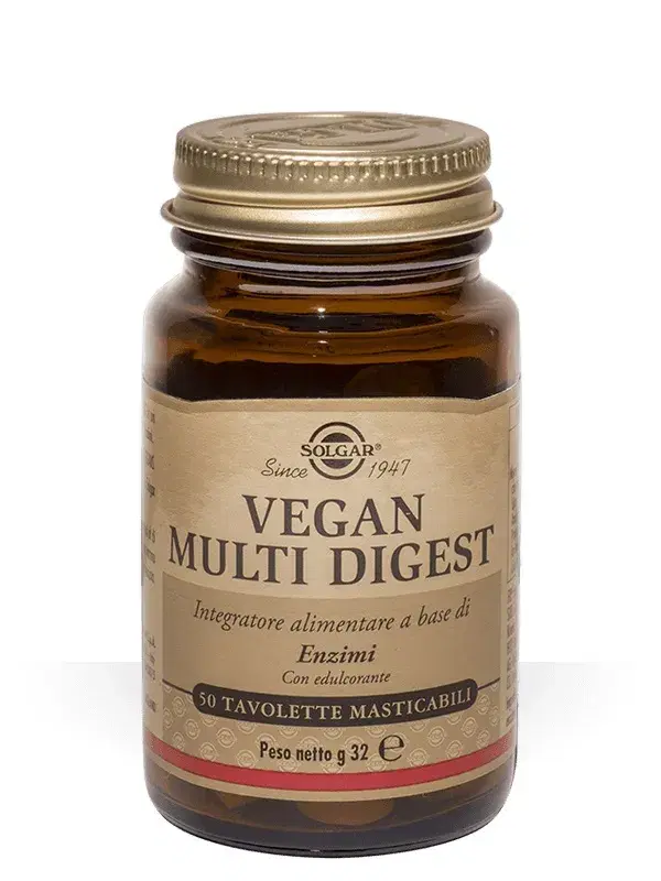 Solgar Linea Digestione Sana Vegan Multi Digest 50 Tavolette Masticabili