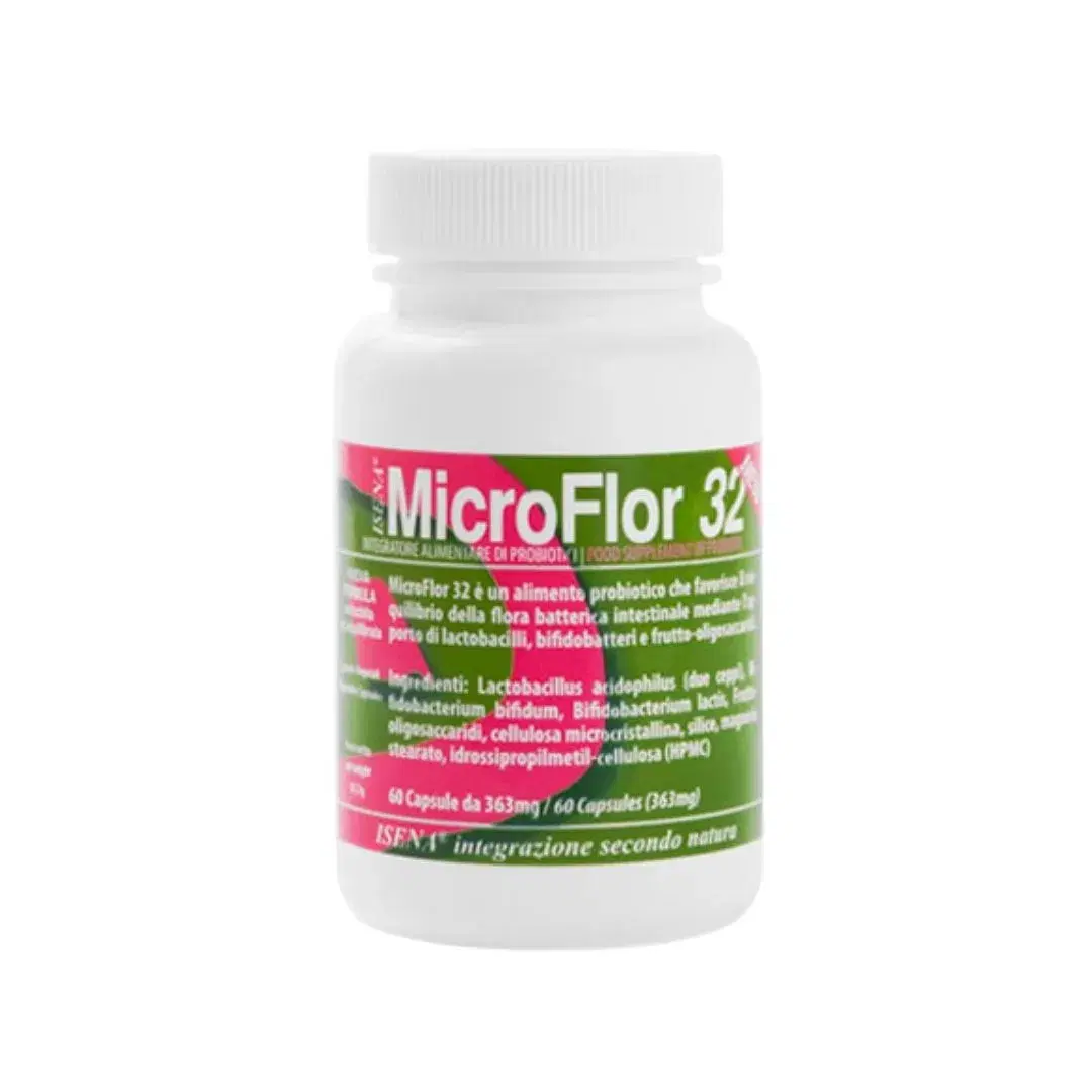 Cemon Microflor 32 Integratore per la Flora Batterica 60 Capsule Vegetali 363 Mg