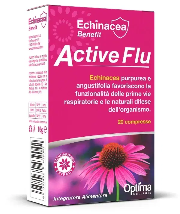 Optima Echinacea Fast Integratore Benessere Vie Respiratorie 20 Compresse