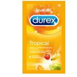 Durex Tropical Mix Profilattico Aromatizzato alla Frutta 6 Pezzi