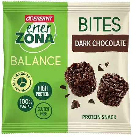 Enerzona Minirock Noir Snack di Soia Ricoperti di Cioccolato Fondente 1 Busta