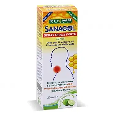 Phytogarda Linea Rimedi Naturali Sanagol Propoli Spray Forte Gusto Lime 20 ml