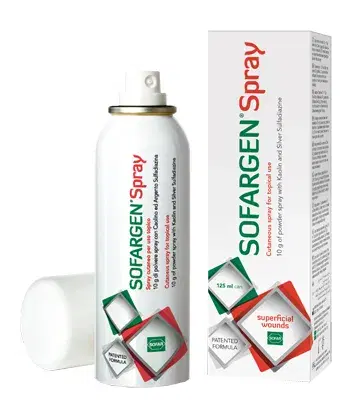 Sofargen Spray Medicazione In Polvere Per Lesioni Cutanee 10 G