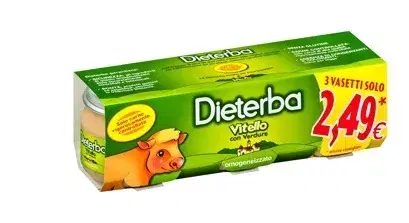 Dieterba Omogeneizzato Vitello 3 Pezzi 80g