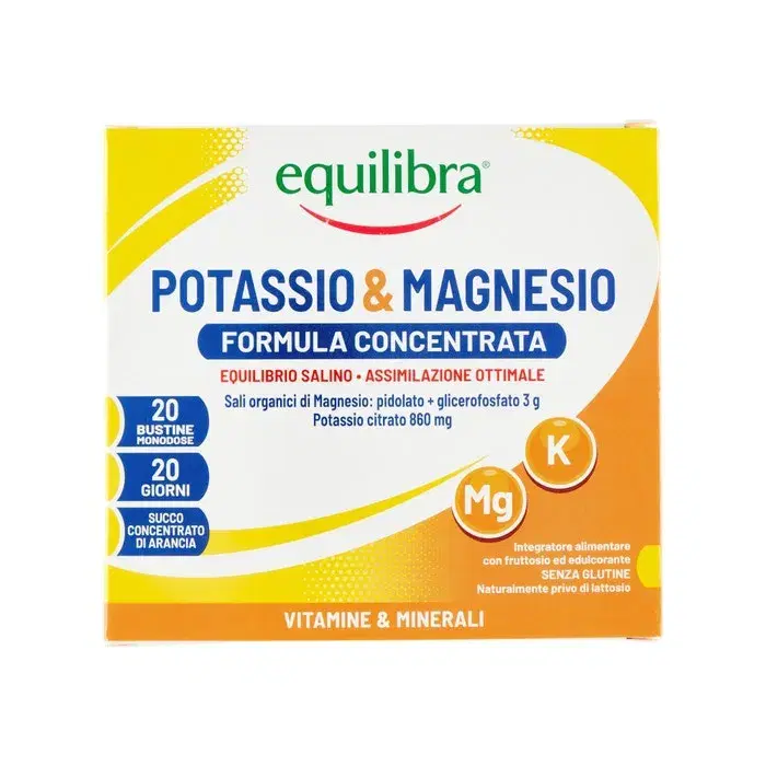 Equilibra Potassio & Magnesio Integratore Sali Minerali 20 Bustine