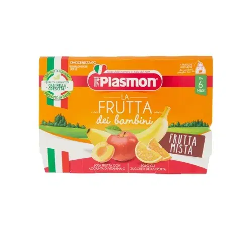 Plasmon Omogeneizzati Di Frutta Sapori Di Natura Frutta Mista 4x100 g +6m