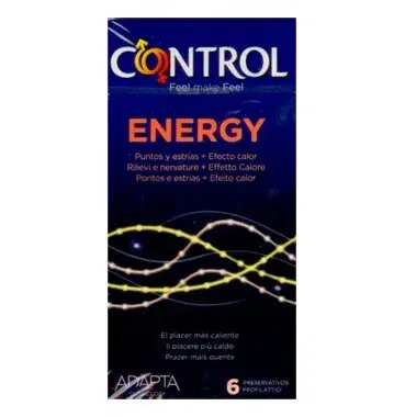 Control Linea Contraccezione e Protezione 6 Profilattici Adapta Energy Speciali