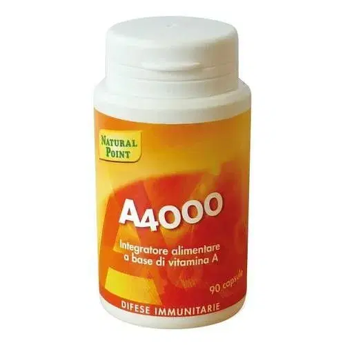 Natural Point Linea Vitamine Minerali A 4000 Integratore Alimentare 90 Capsule