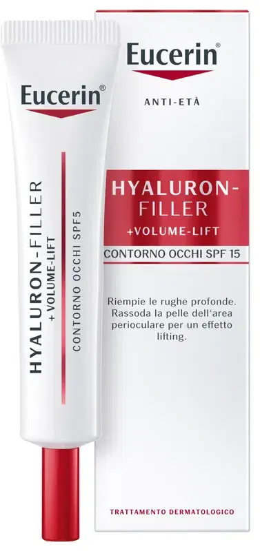 Eucerin Hyaluron Filler + Volume Lift Contorno Occhi con Protezione SPF15 15 ml
