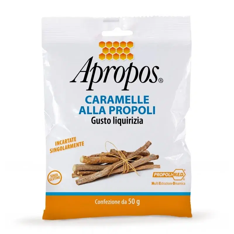 Apropos Linea Protezione Inverno Caramelle Dure Propoli Gusto Liquirizia 50 g
