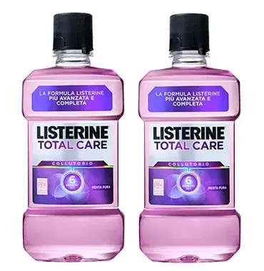 Listerine Linea Igiene Orale Quotidiana Total Care 6 in 1 Collutorio 2x500 ml