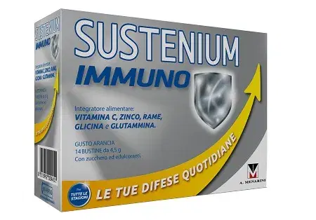 Sustenium Immuno Integratore per le Difese Immunitarie 14 Buste Gusto Arancia