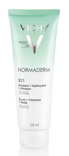 Vichy Normaderm 3 in 1 Detergente Viso Esfoliante e Maschera 125 ml