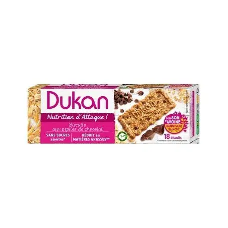 Dukan Biscotti Crusca di Avena con Gocce di Cioccolato 18 Biscotti