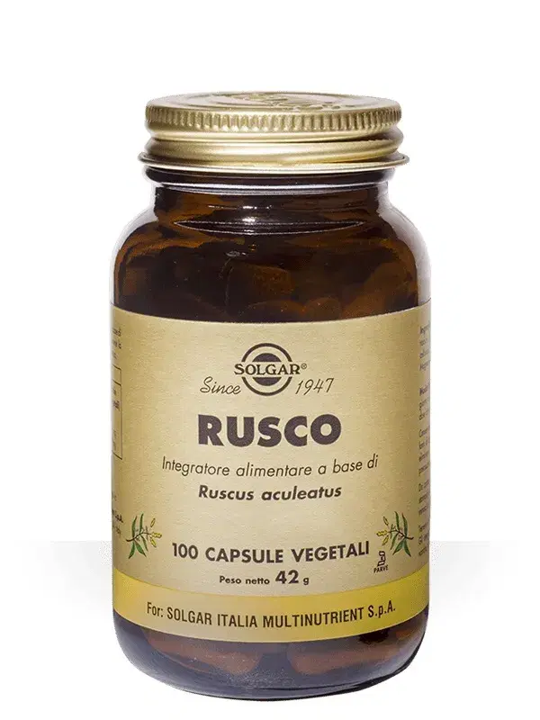Solgar Linea Circolazione Venosa Rusco Integratore Alimentare 100 Capsule
