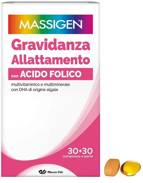 Massigen Dailyvit+ Gravidanza e Allattamento Integratore 30 Compresse + 30 Perle