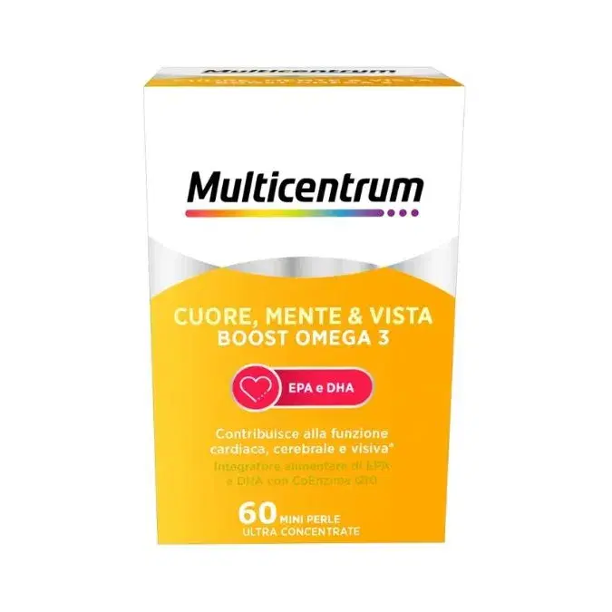 Multicentrum My Omega3 Integratore Colesterolo e Trigliceridi 60 Mini Perle