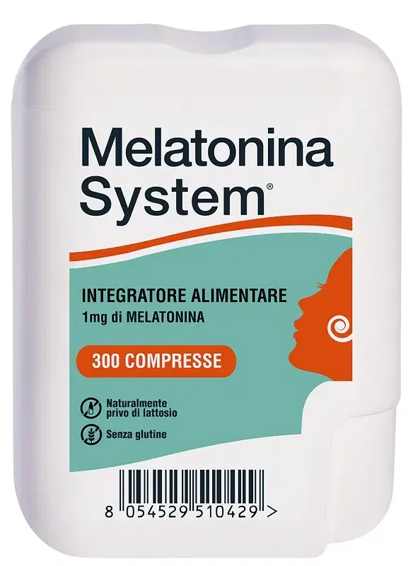 Melatonina System 1 MG per Jet Lag 300 Compresse