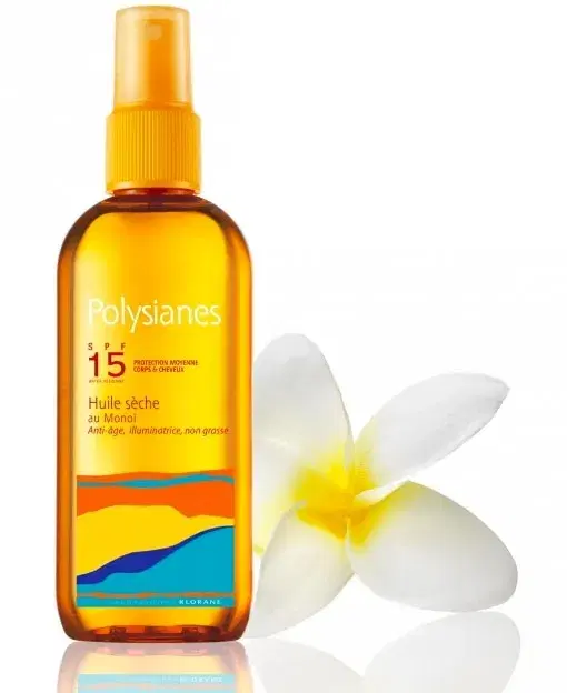 Klorane Polysianes Linea Solare SPF15 Huile Seche con Monoi Anti-Age 150 ml