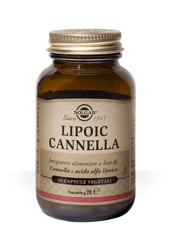 Solgar Linea Metabolismo ed Energia Lipoic Cannella Integratore alim 60 Capsule
