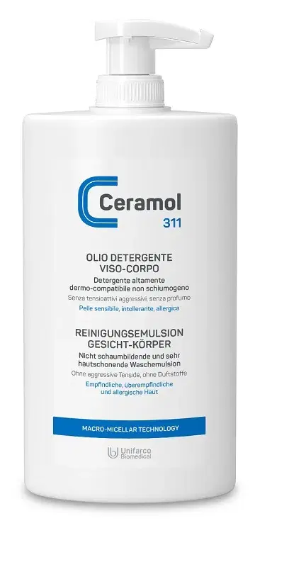 Ceramol 311 Olio Detergente Viso e Corpo Non Schiumogeno 400 ml