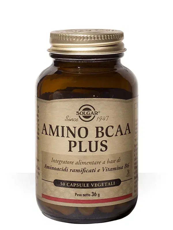 Solgar Amino Bcaa Plus Integratore Alimentare 50 Capsule Vegetali