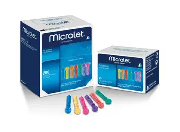 Bayer Microlet Lancette Pungidito Colorate 200 Pezzi