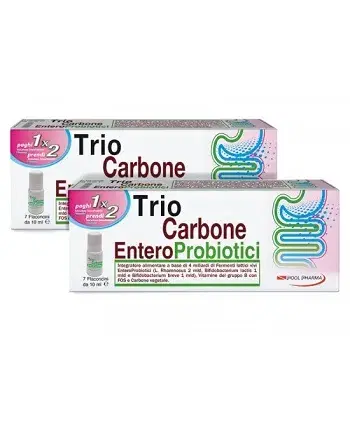 Triocarbone Enteroprobiotici Integratore Alimentare di Fermenti Lattici 7Flaconi