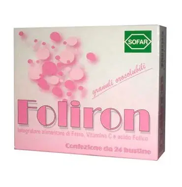 Sofar Linea Vitamine e Minerali Foliron Integratore Alimentare 24 Buste