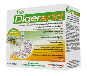Trio Digeracid Integratore Alimentare per la Digestione 12 Buste