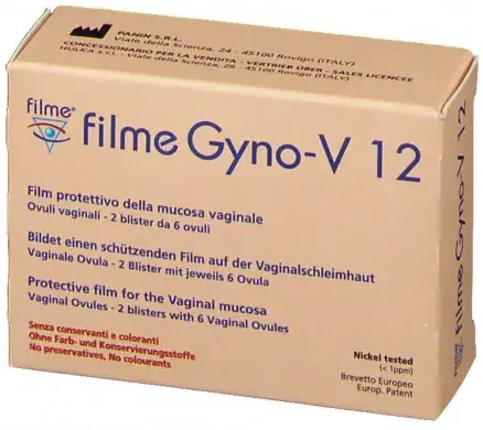Filme Gyno V12 Film Protettivo della Mucosa Vaginale 12 Ovuli
