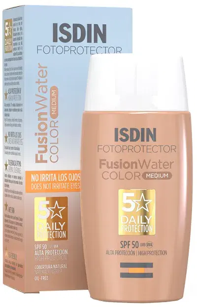Isdin Fotoprotector Fusion Water Protezione Viso Colorata SPF50 Medium 50 ml