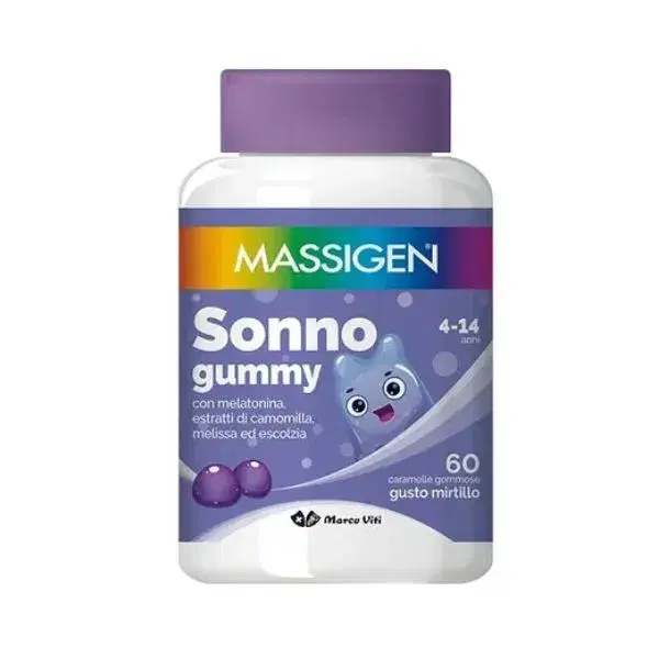 Massigen Sonno Gummy Integratore per Bambini 60 Caramelle Gommose