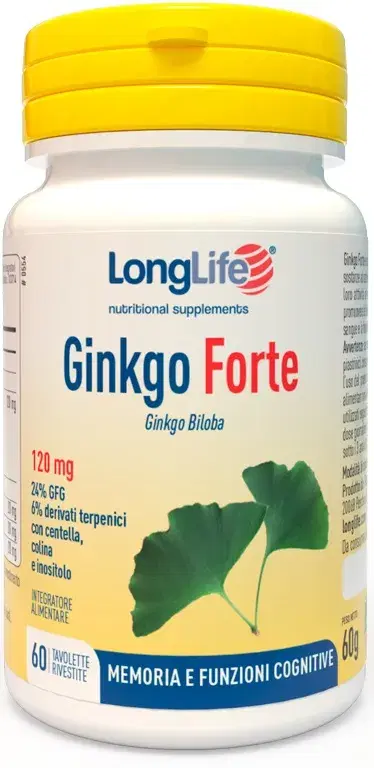 Longlife Ginkgo Forte Integratore Circolazione 60 Tavolette